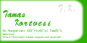 tamas kortvesi business card